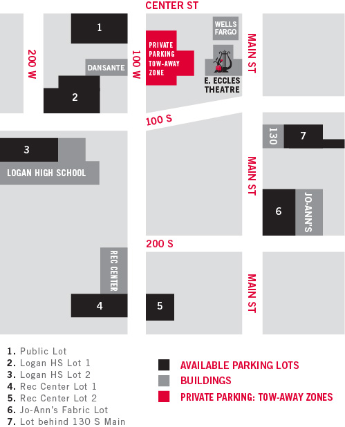 Available parking locations